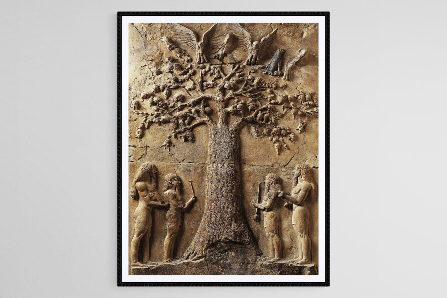 Affiche Arbre de Vie Mésopotamien – Poster Créatures Mythiques et Divinités