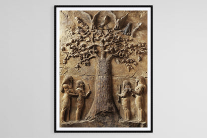 Affiche Arbre de Vie Mésopotamien – Poster Créatures Mythiques et Divinités
