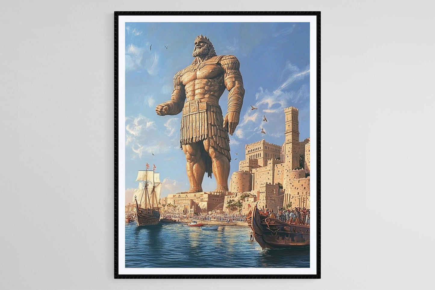 Affiche Colosse de Rhodes – Impression artistique de l'Antiquité