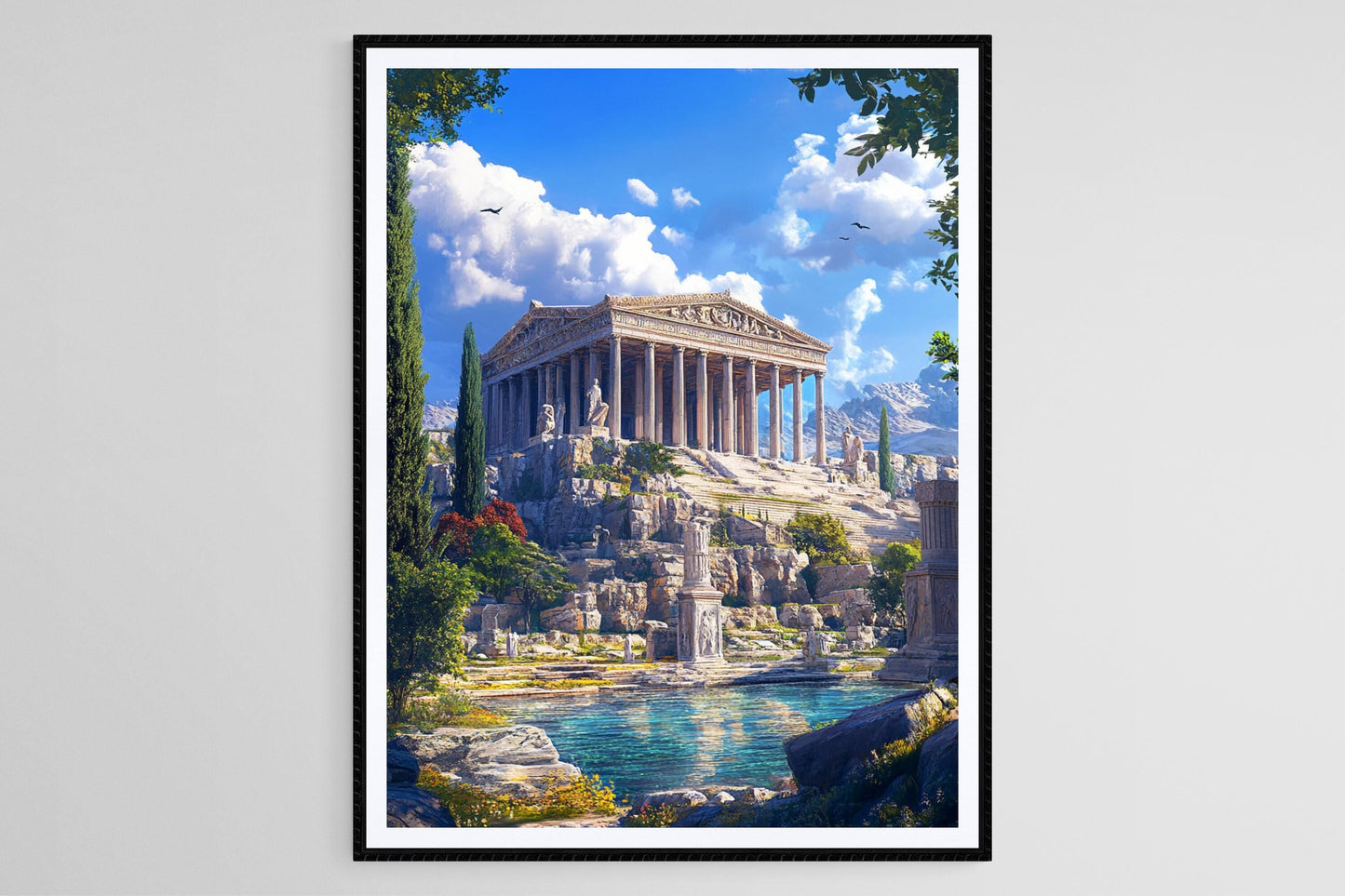 Affiche Mausolée d'Halicarnasse – Impression d'art, Merveille ancienne et Calme du soir