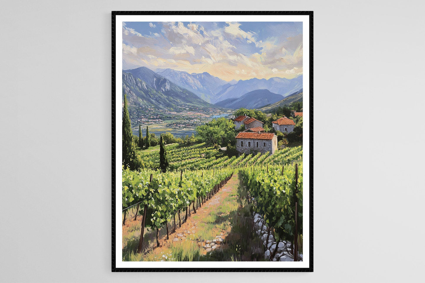 Affiche Paysage Viticole – Poster Charm Rustique du Monténégro