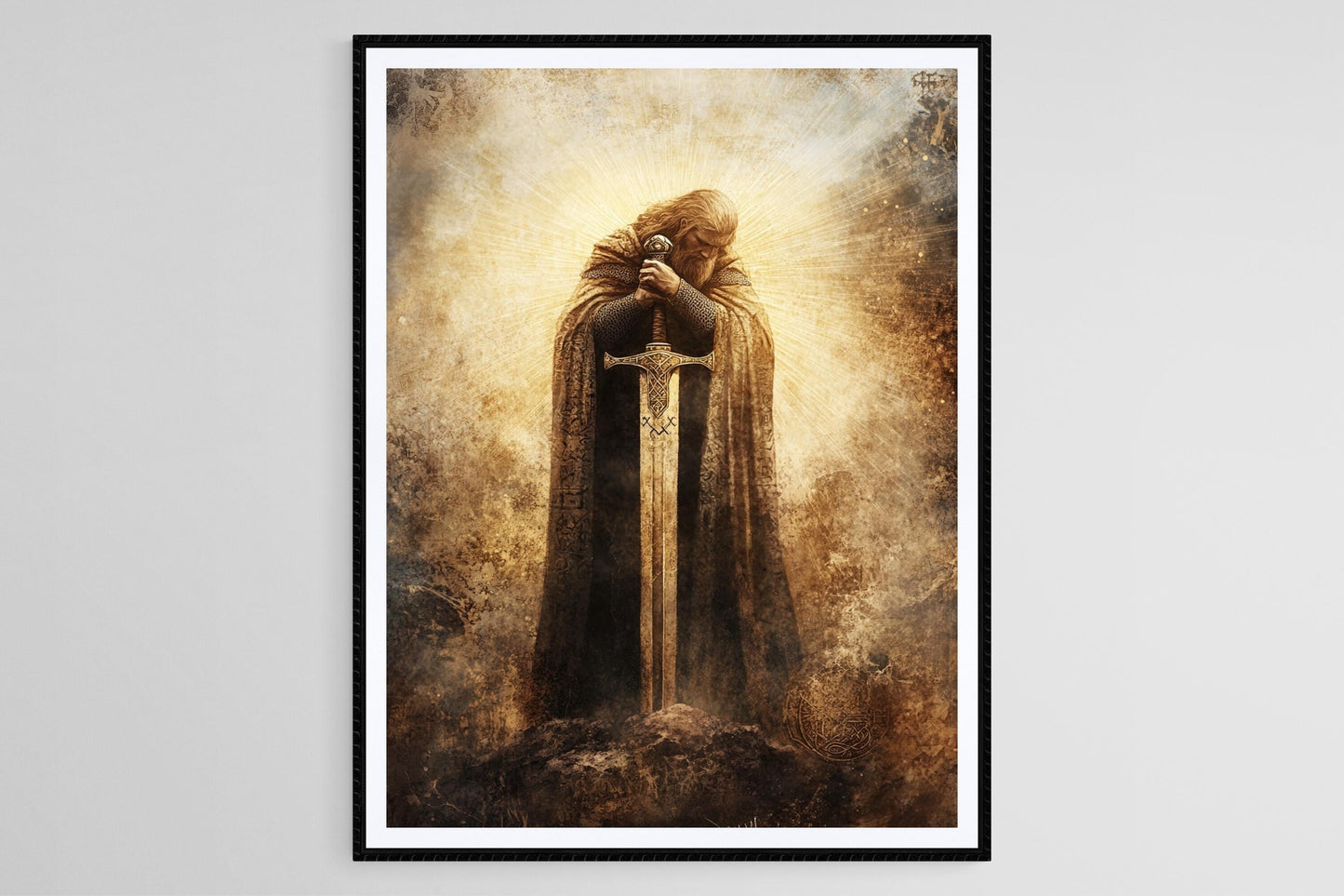 Affiche Roi Arthur – Poster Art Excalibur, Épée dans la Pierre