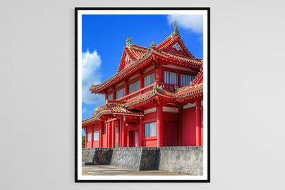 Affiche Château Shurijo d'Okinawa – Poster Art Ryukyu Japon