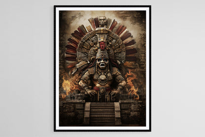 Affiche Aztec Tezcatlipoca – Poster Giclée Du Dieu Tolteque