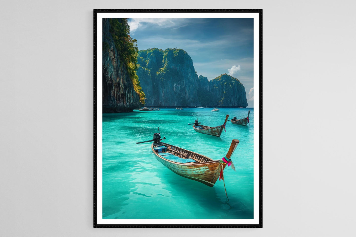 Affiche Koh Phi Phi – Poster Imprimé des Falaises de Calcaire et Eaux Turquoises