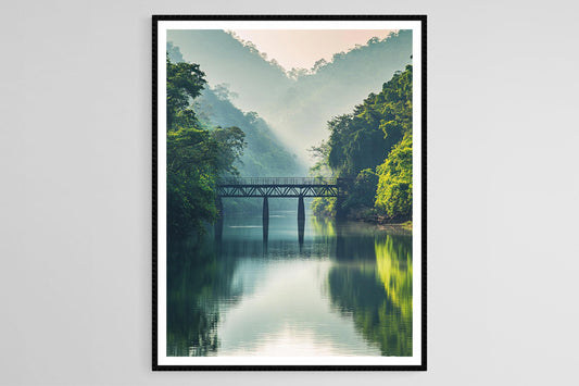 Affiche Pont de la Rivière Kwai – Art historique de Kanchanaburi