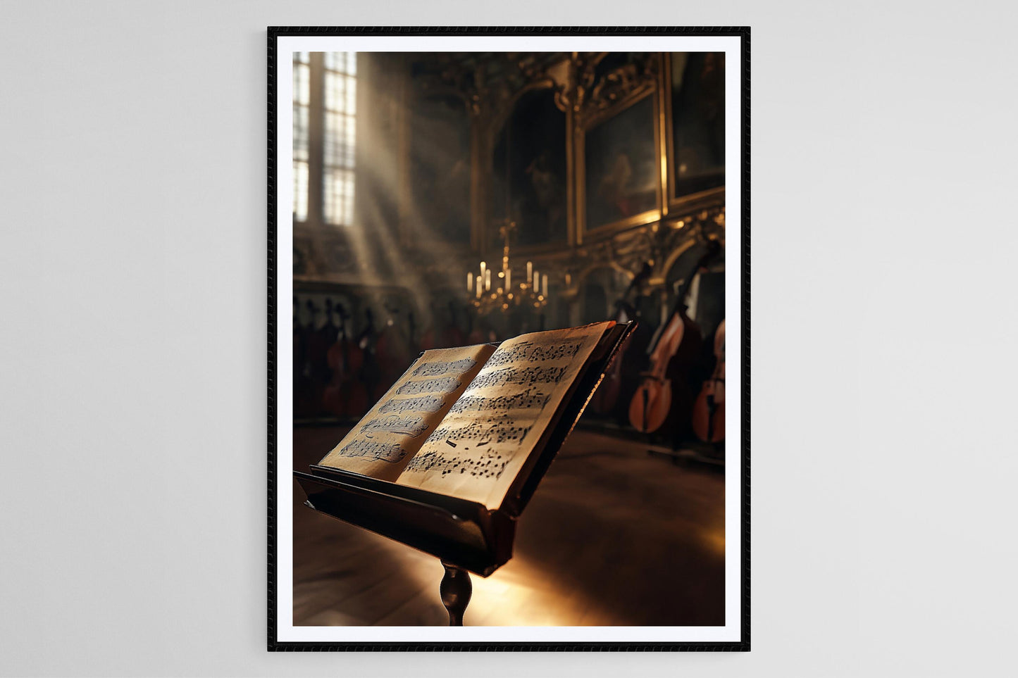 Affiche Art Musical Antique – Décor Élégant de Musique Classique