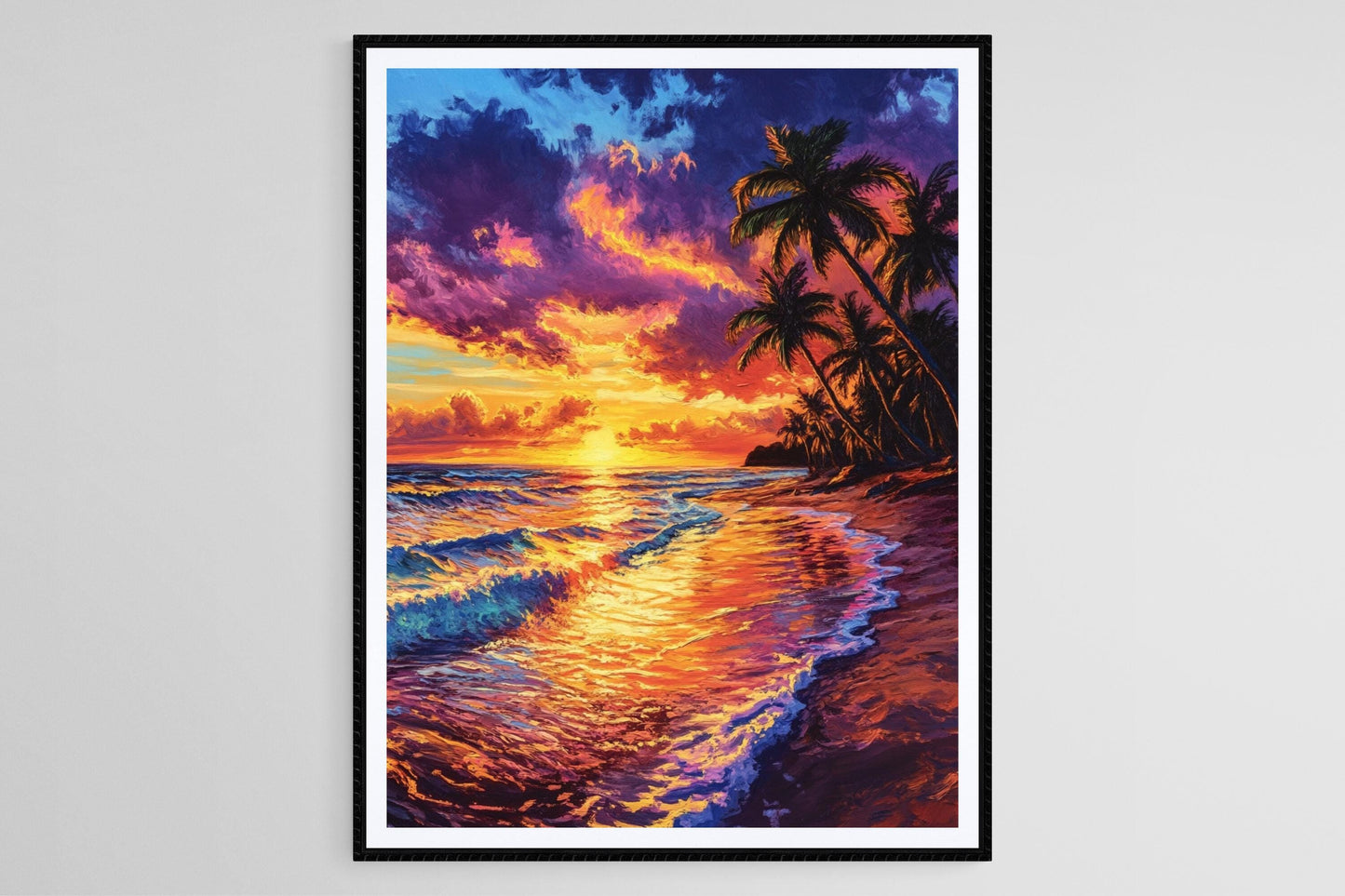 Affiche Coucher de Soleil à Natadola – Poster Art Tropical Plage