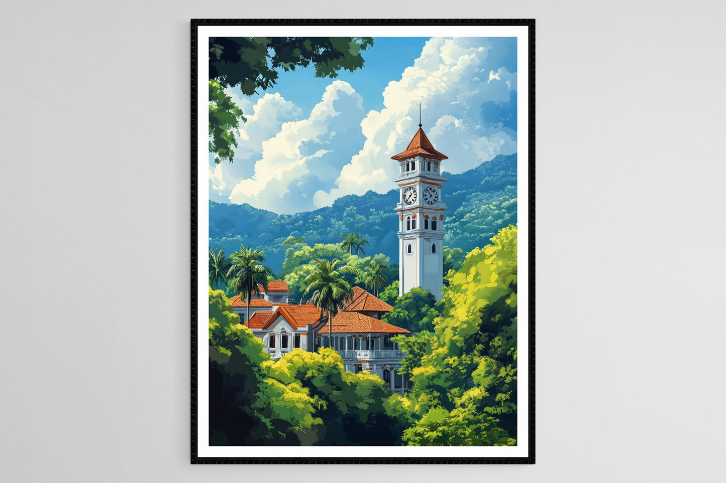 Affiche Taiping Perak – Poster d'Art, Tour de l'Horloge, Architecture Coloniale
