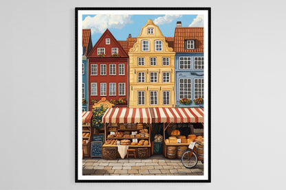 Affiche Copenhague – Poster Pâtisseries et Fromages Nordiques