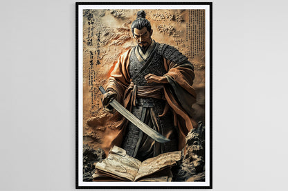 Affiche Guerrier Chinois – Poster Art Print Époque Printemps-Automne