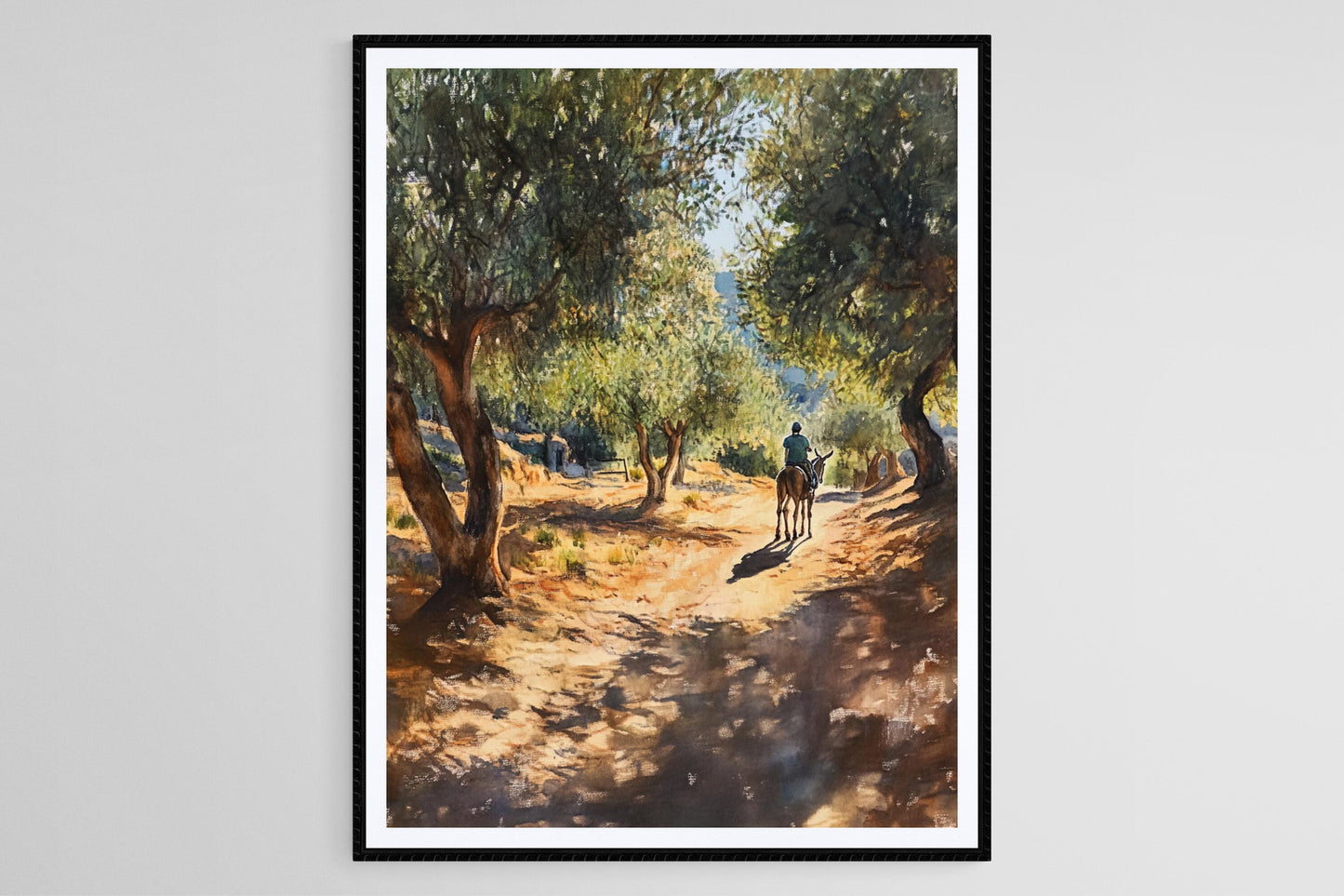 Affiche Oliviers de Chypre – Poster Paysage de Lever de Soleil Paisible