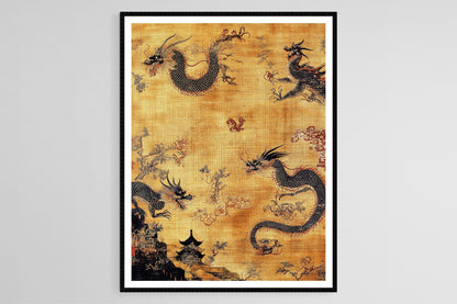 Affiche Dynastie Han – Impression Art Tapisserie Dragons & Phénix