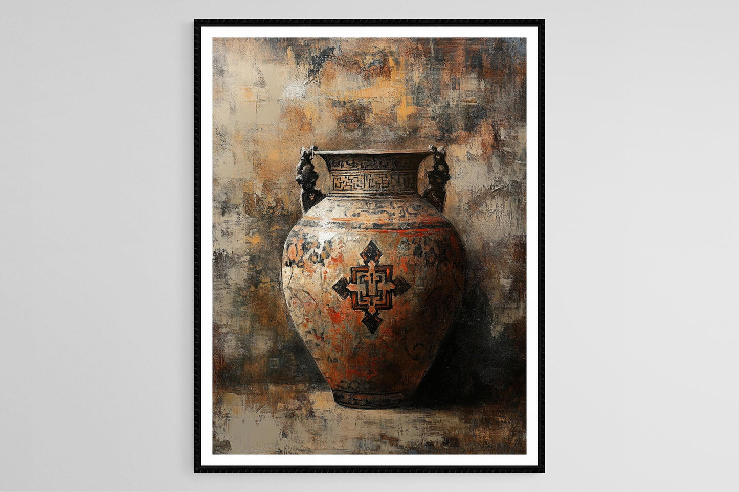 Affiche Art Céramique Han – Imprimé avec Motifs Intriqués et Histoire