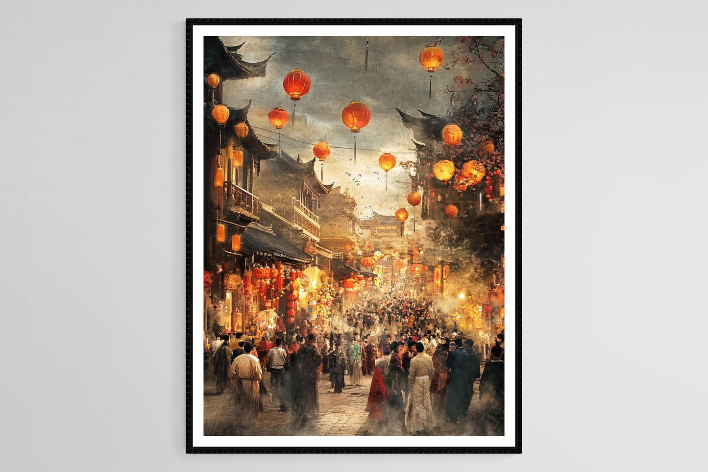 Affiche Festival de la Dynastie Qing – Imprimé Art Multicolore et Festif