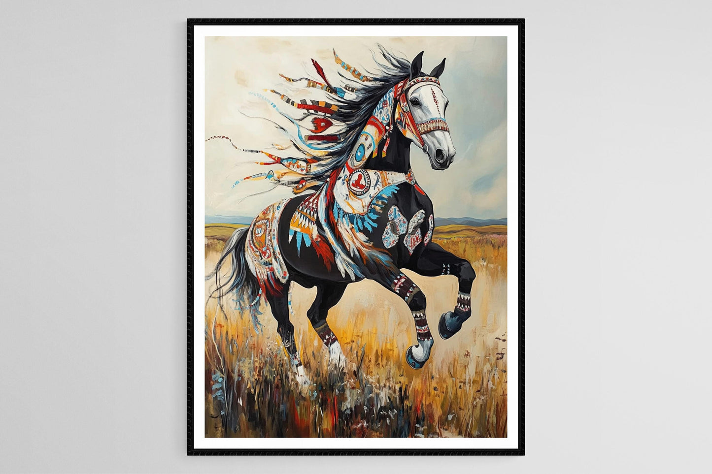 Affiche Cheval Nez Perce – Art Équestre, Liberté et Tradition