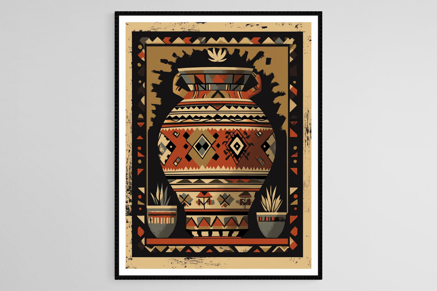 Affiche Art de la Poterie Zuni – Poster Wall Art Amérindien