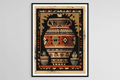 Affiche Art de la Poterie Zuni – Poster Wall Art Amérindien