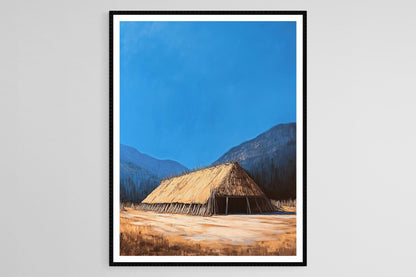 Affiche Maison Longhouse – Poster Art Mohawk Iroquois Culture