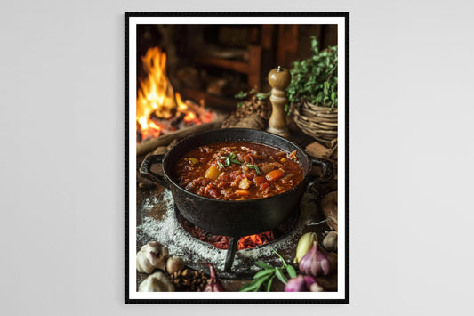 Affiche Goulash Hongrois – Impression d'Art en Fonte, Héritage Culinaire