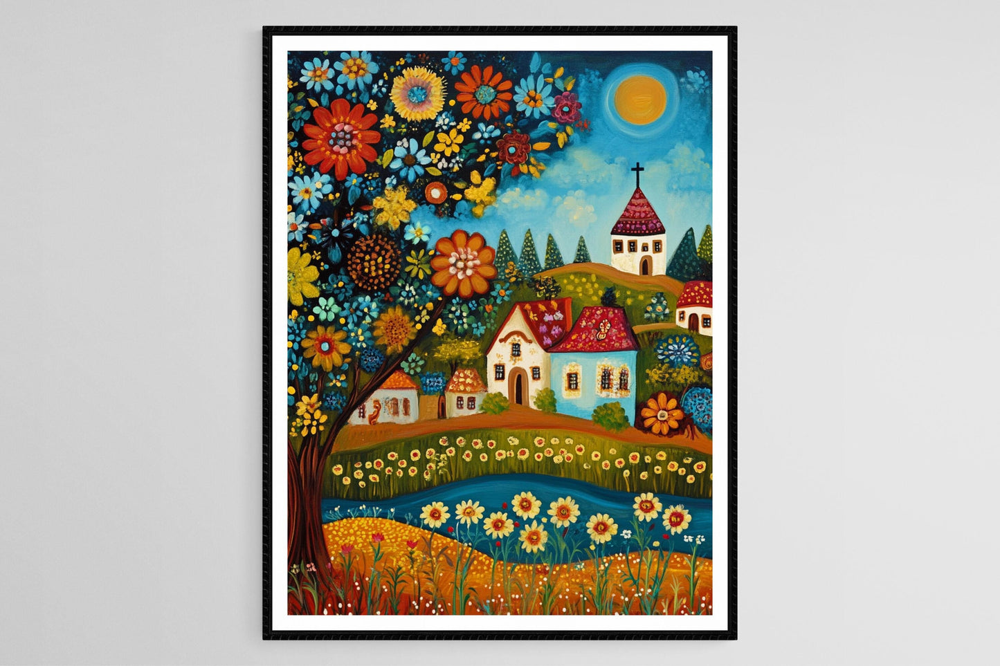 Affiche Hongrie Naïve – Poster Art Coloré de Budapest