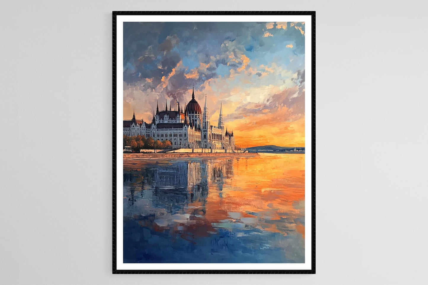 Affiche Parlement Hongrois – Poster Coucher de soleil sur le Danube