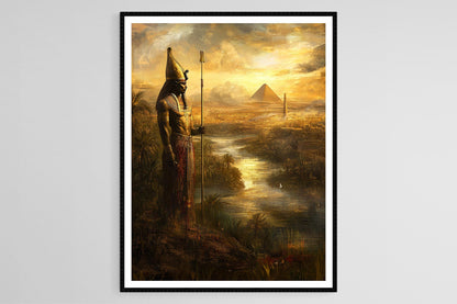 Affiche Osiris – Imprimé d'art, Souverain des Morts et Champs de Roseaux