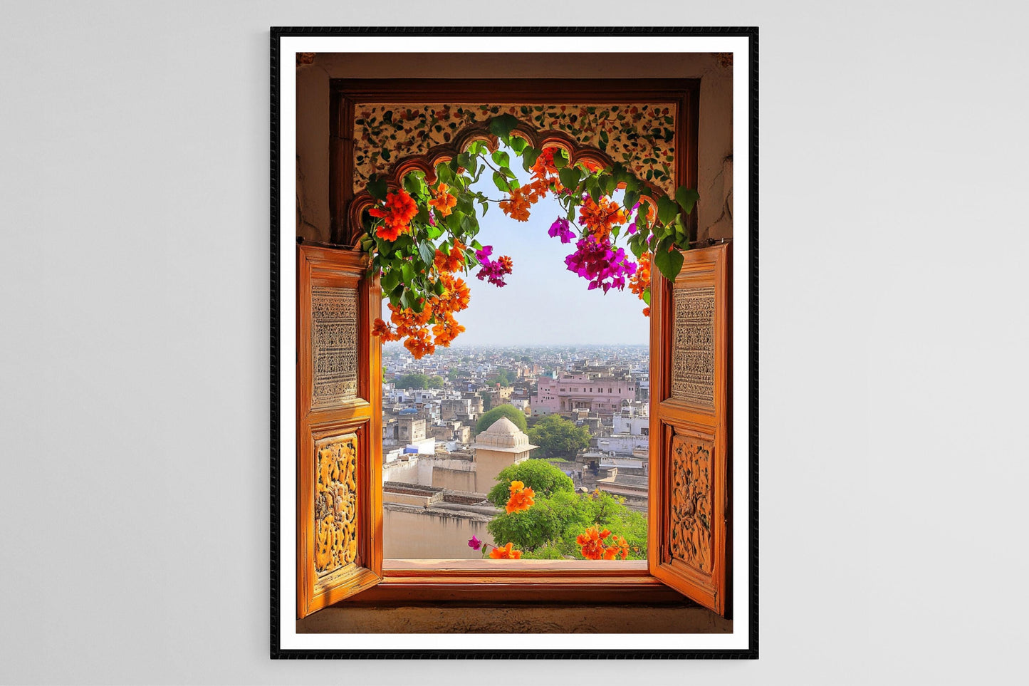 Affiche Kota Rajasthan – Illustration Colorée de l'Architecture Indienne