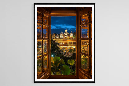 Affiche Mysore, Karnataka – Poster Palais de Mysore et Fenêtres Lotus