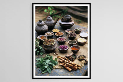 Affiche Ayurveda Holistique – Art du Soin Ancien et Remèdes Naturels