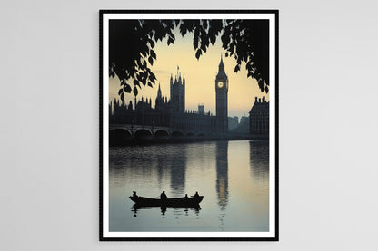 Affiche Big Ben – Poster Silhouette de Londres au crépuscule