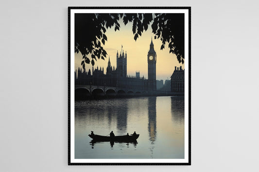Affiche Big Ben – Poster Silhouette de Londres au crépuscule