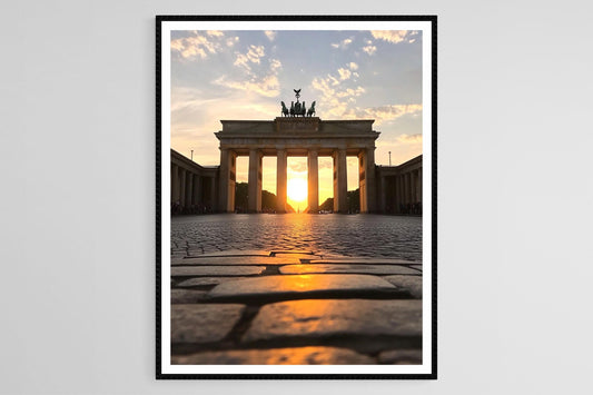 Affiche Berlin – Poster Silhouette de la Porte de Brandebourg au coucher de soleil