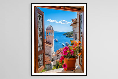 Affiche Šibenik – Poster de la cathédrale Saint-Jacques et forteresses adriatiques