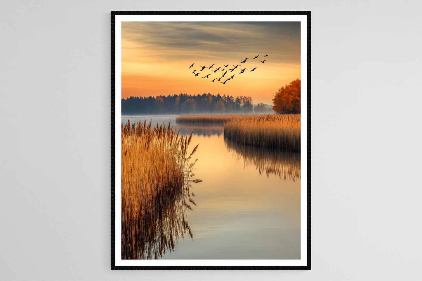 Affiche Marais de Biebrza – Poster Câpres dorés et reflets d'automne