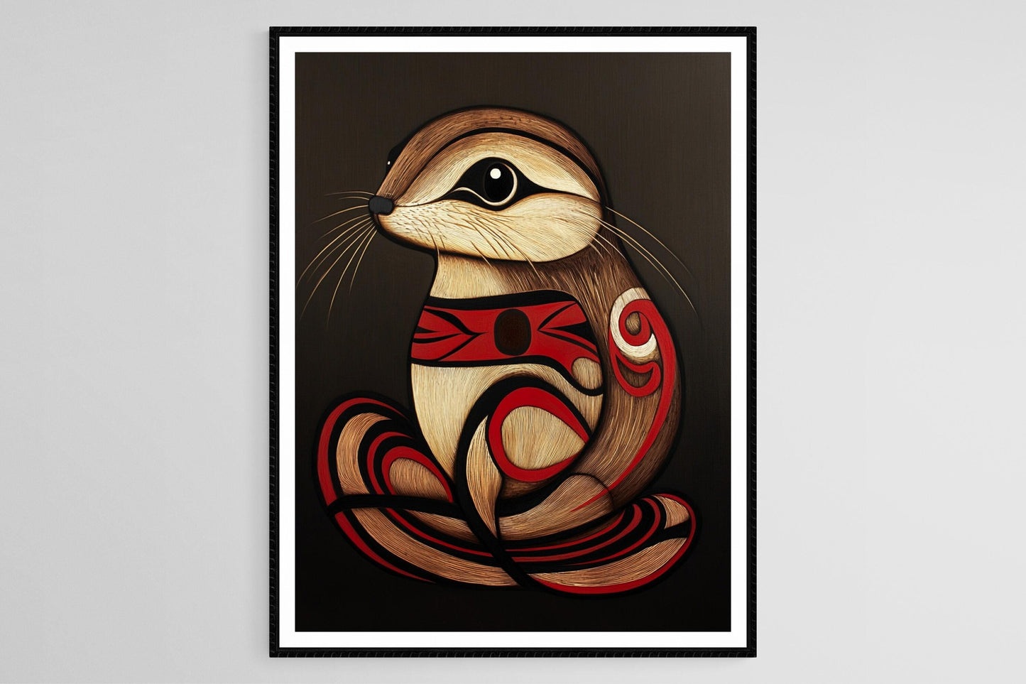 Affiche Loutre Haida – Art Tribal sur la Curiosité et la Joie