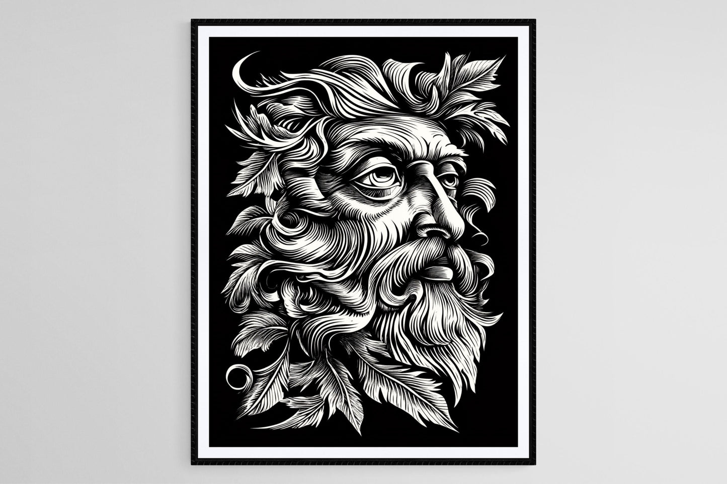 Affiche Esprit de la Nature – Impression artisanale en linogravure vintage