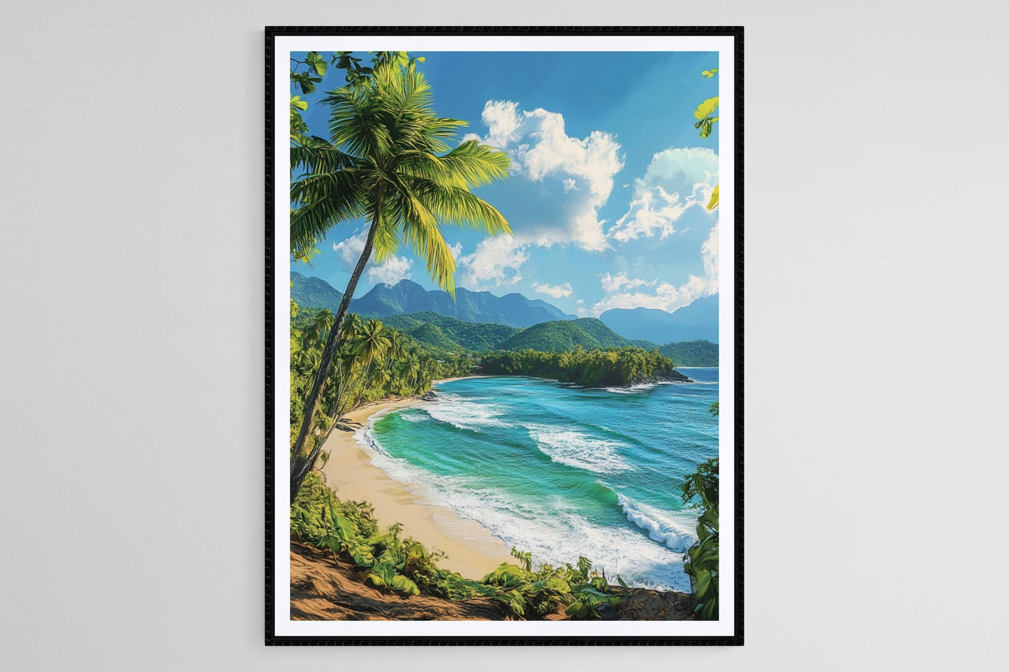 Affiche Maracas Bay – Impression artistique de tranquillité côtière à Trinité et Tobago