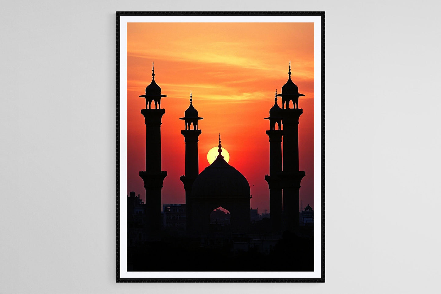 Affiche Charminar – Poster Silhouette au coucher de soleil à Hyderabad