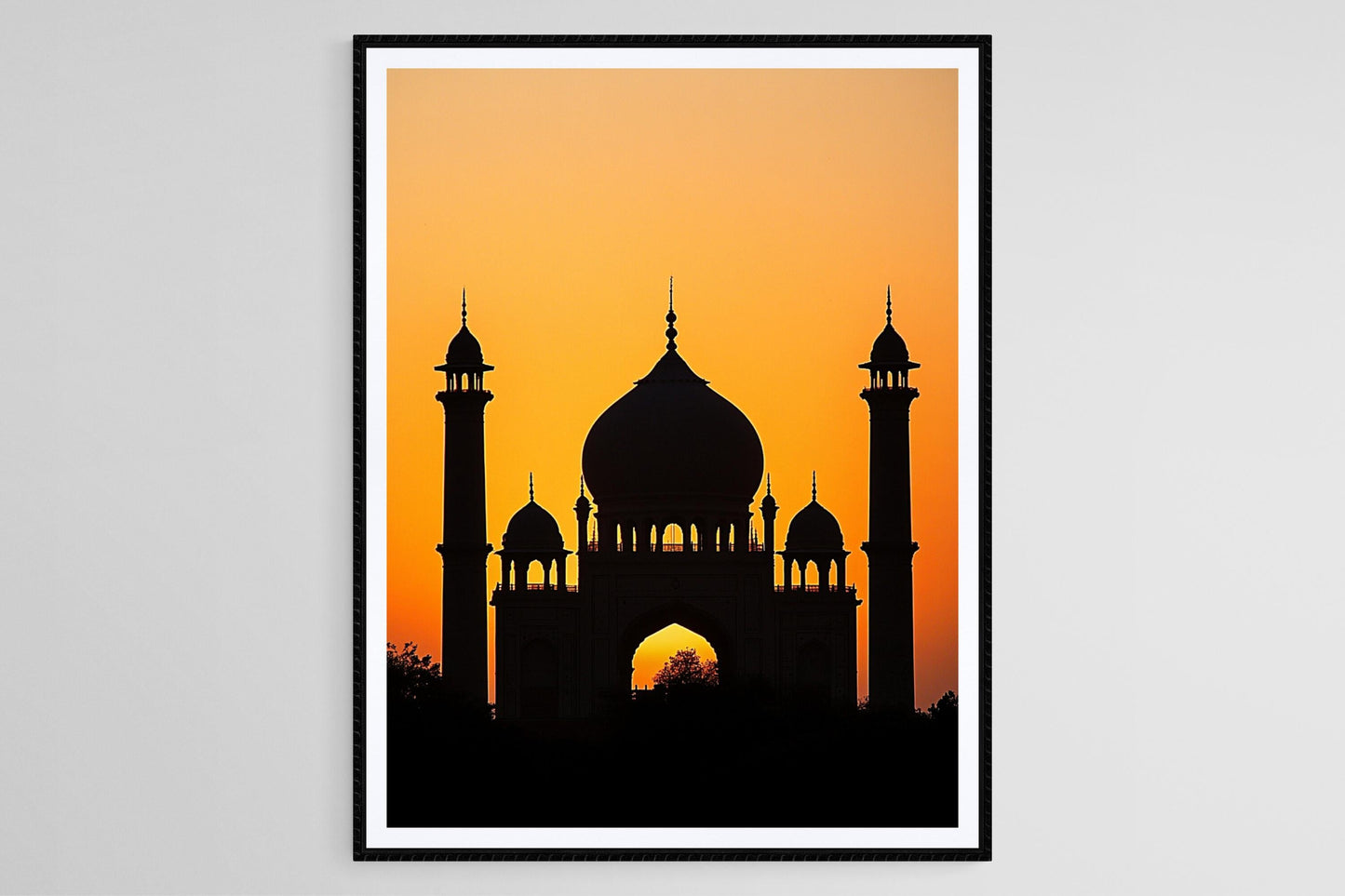 Affiche Aurangabad – Poster Silhouette du Bibi Ka Maqbara au crépuscule