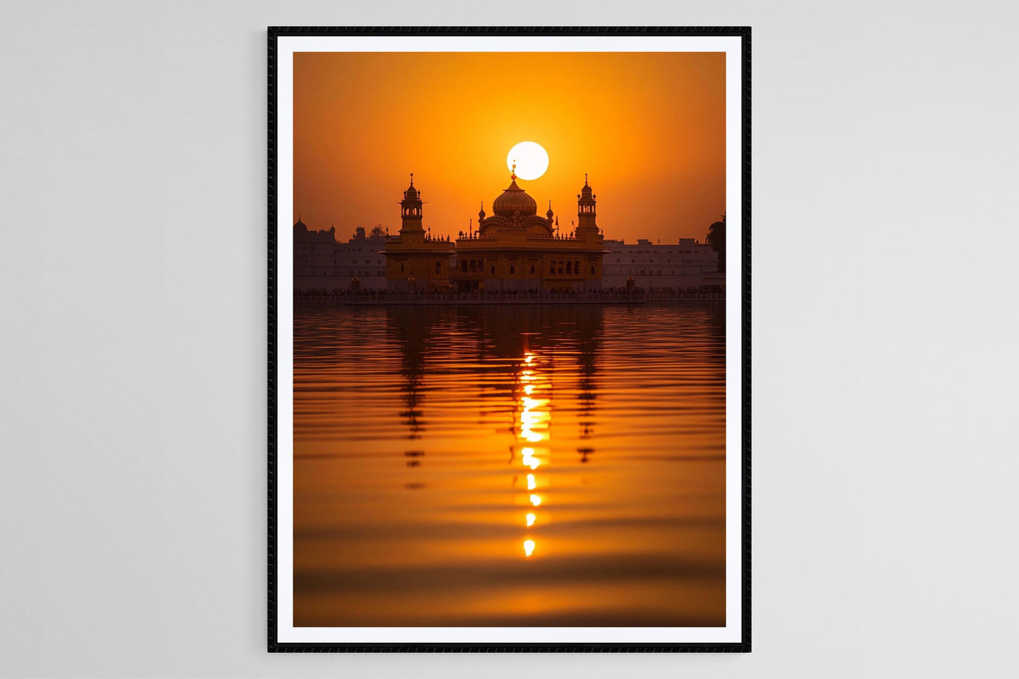Affiche Amritsar – Poster Silhouette du Temple d'Or au coucher de soleil