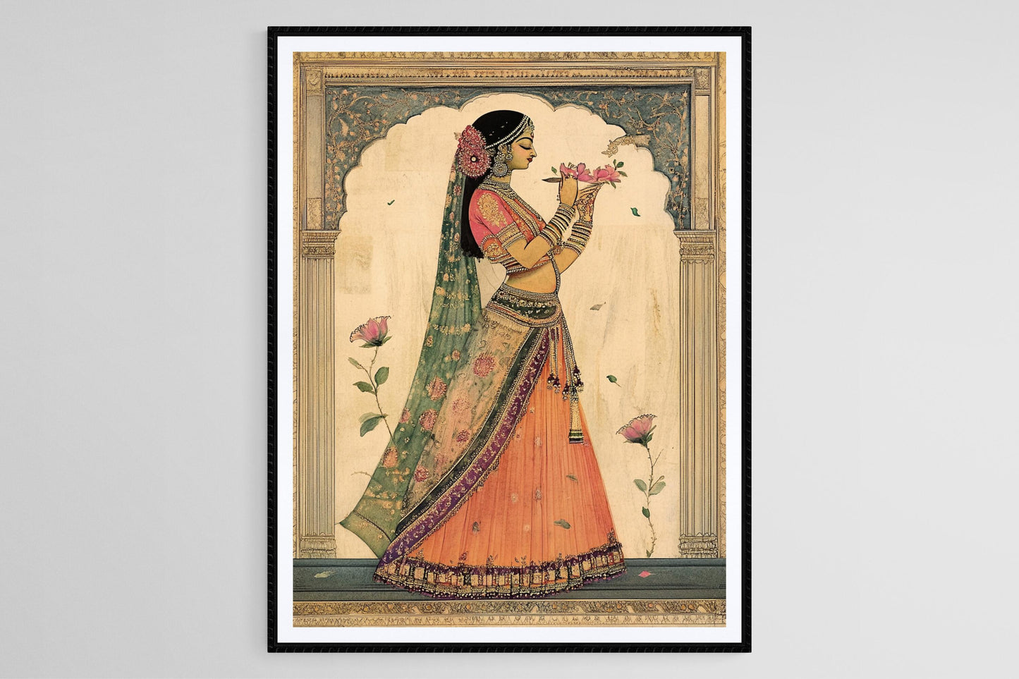 Affiche Art Rajasthani – Poster Folklore Indien Éblouissant
