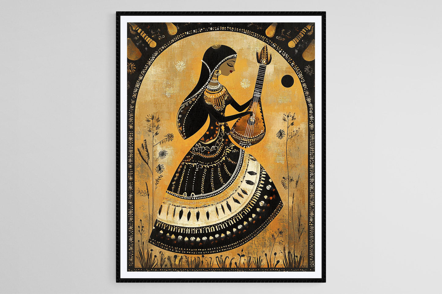 Affiche Femme d'Uttar Pradesh – Poster Art Folklorique Indien