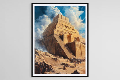 Affiche Ziggurat Babylonien – Poster Terrasses Grandioses et Architecture Ancienne