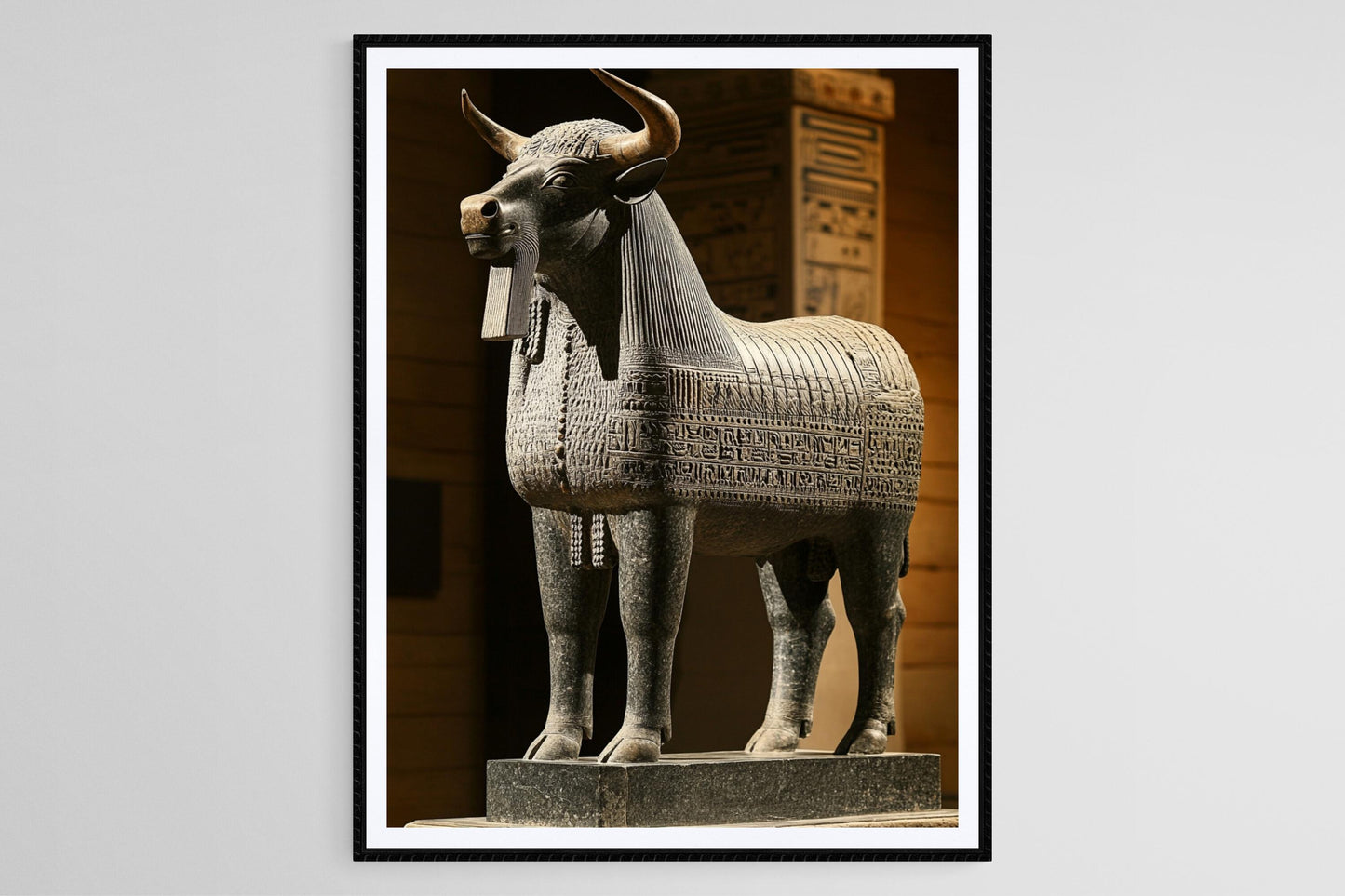 Affiche Taureau Mésopotamien – Poster Art Symbolique de Force et Protection