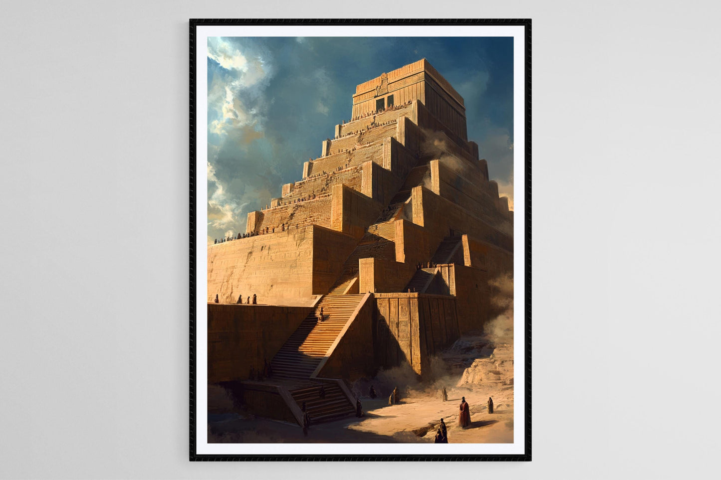 Affiche Ziggourat Mésopotamienne – Poster Terrasses et Temple Élégants