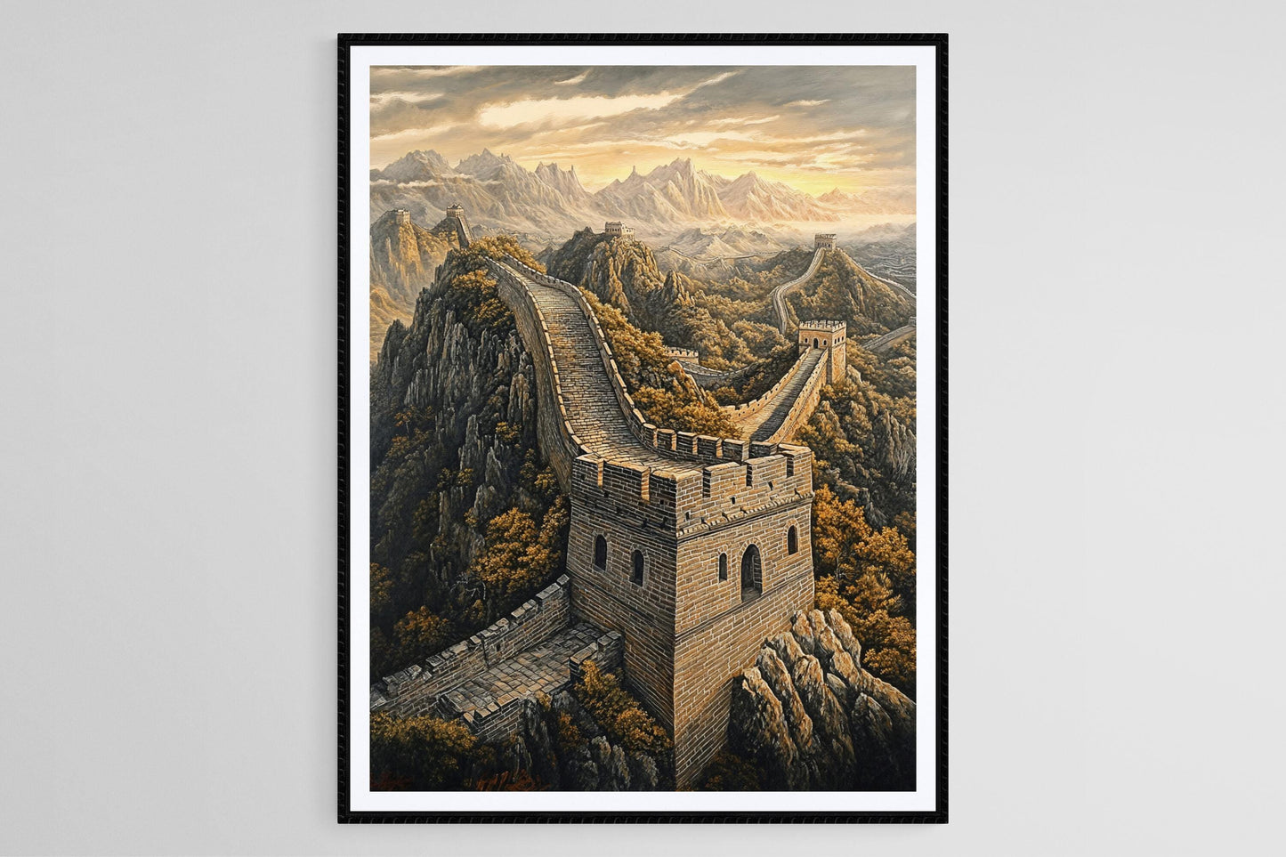 Affiche Grande Muraille de Chine – Impression d'Art Paysage Majestueux