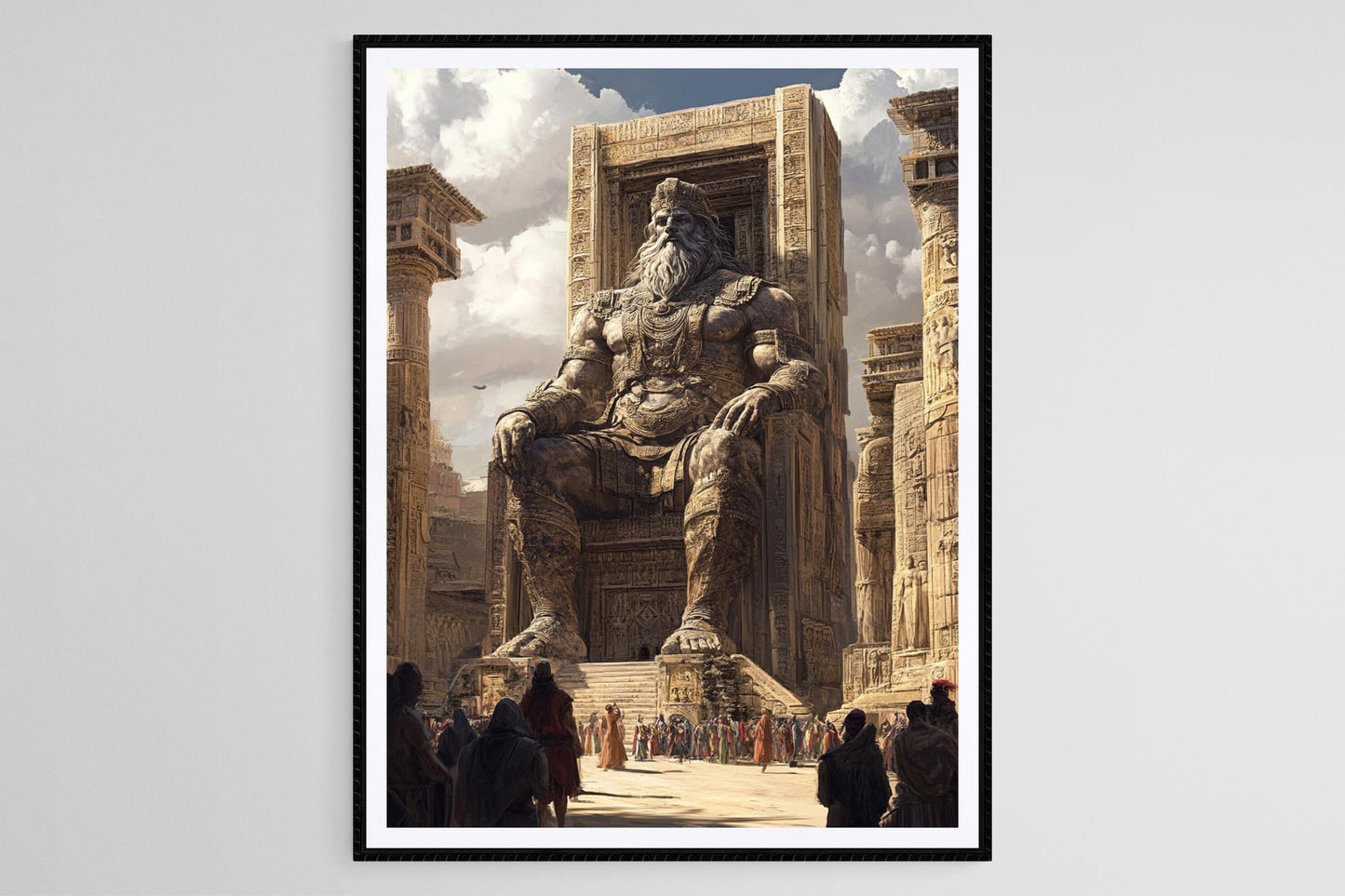 Affiche de la Statue de Zeus – Imprimé Art, Merveille d'Olympie