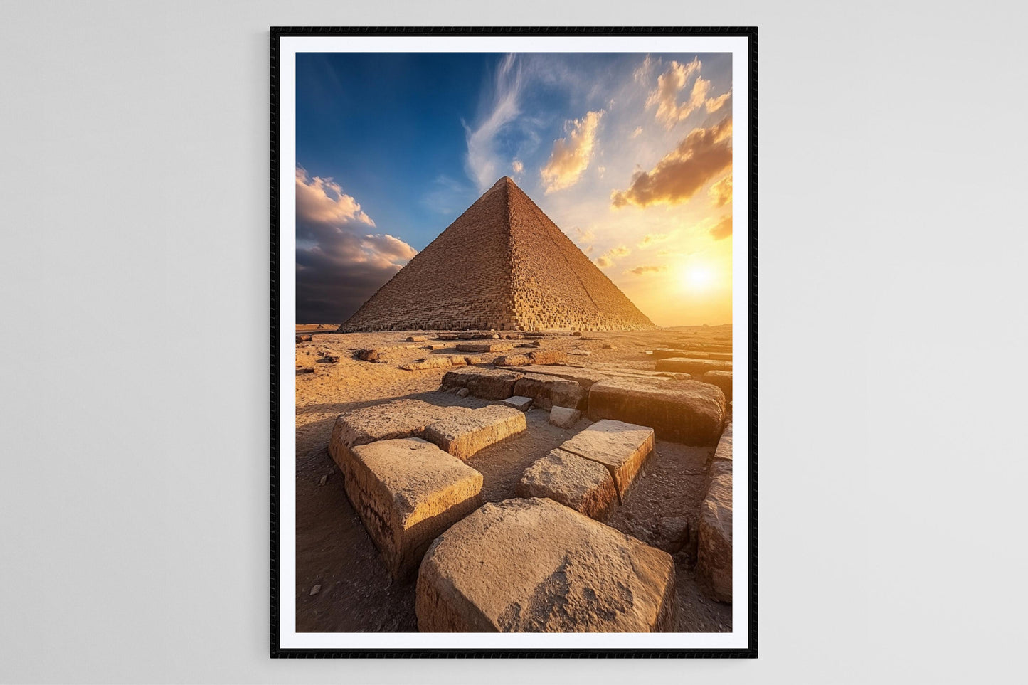 Affiche Grande Pyramide de Gizeh – Poster Émerveillement Ancien au Crépuscule