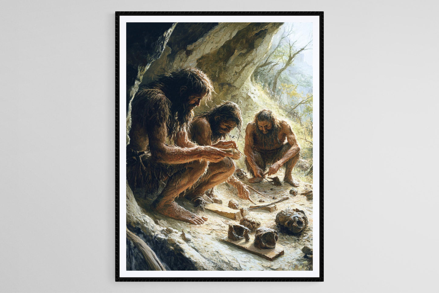 Affiche Art Préhistorique – Poster Création des Humains Anciens